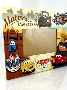 Disney Pixar Cars 4x6 Picture Frame Lightning McQueen Tow Mater Theme Park Merch